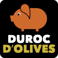 Le logo du Duroc d'Olives, un gage de qualité et de. bien-être de l'animal